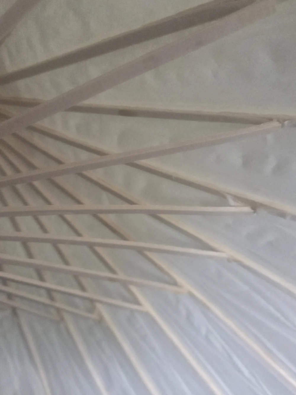 White Paper Parasol Umbrella Wood Bamboo Asian Wedding Decor 32”